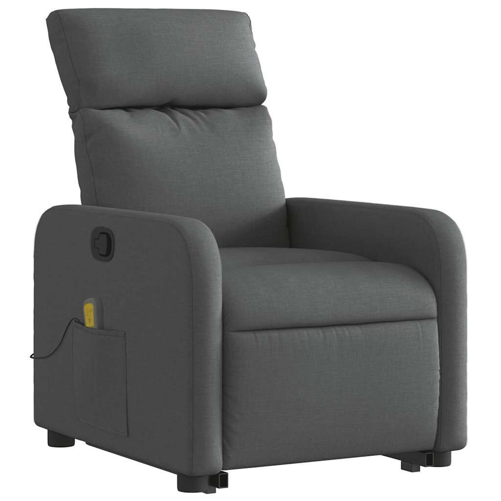 Stand up Massage Recliner Chair Dark Grey Fabric Price