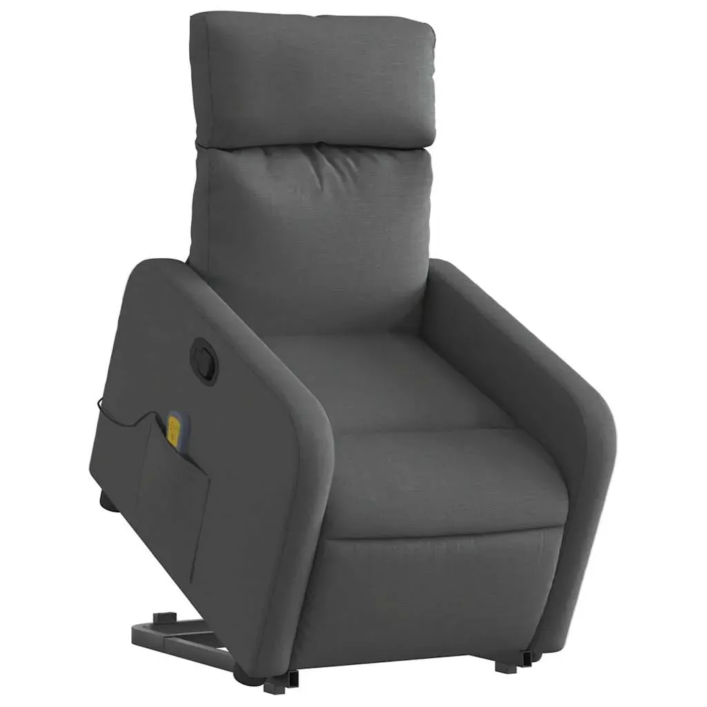 Stand up Massage Recliner Chair Dark Grey Fabric Price