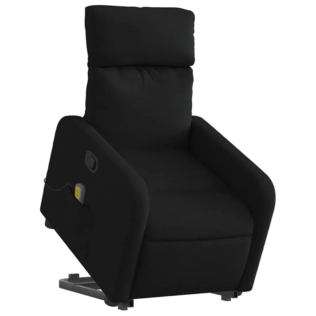 Stand up Massage Recliner Chair Black Fabric Price