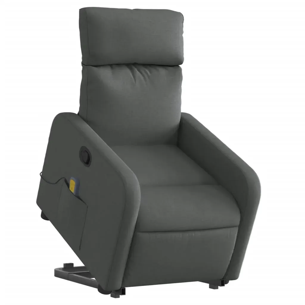 Electric Stand up Massage Recliner Chair Dark Grey Fabric Price