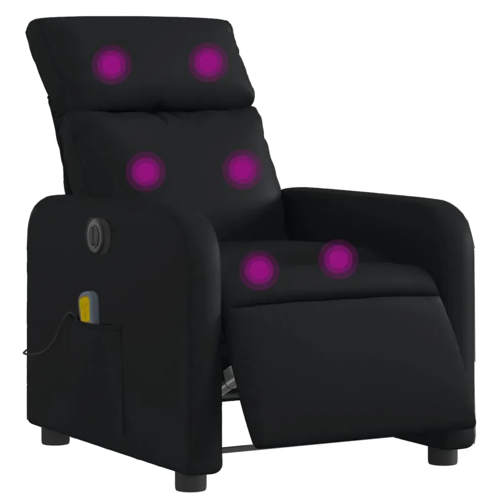 Electric Massage Recliner Chair Black Faux Leather Price