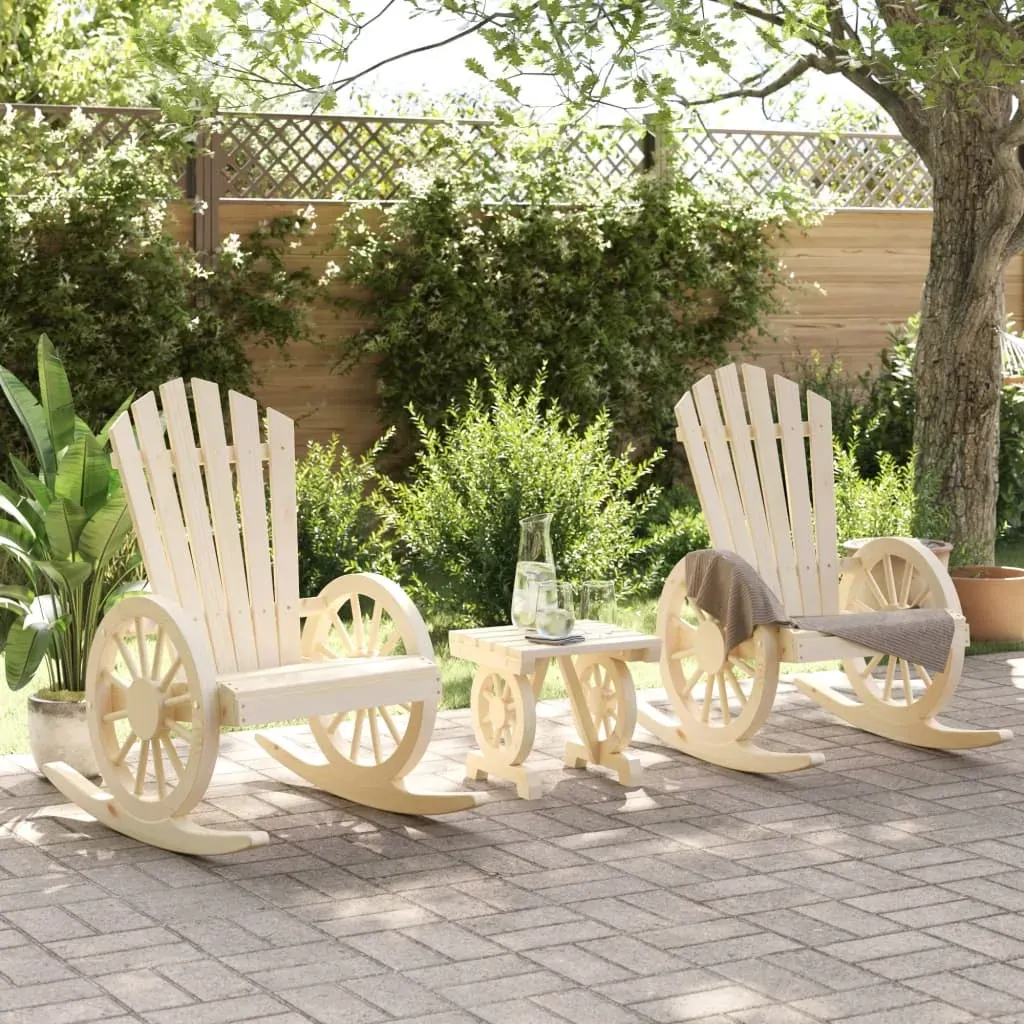 3 Piece Garden Lounge Set Solid Wood Fir Price