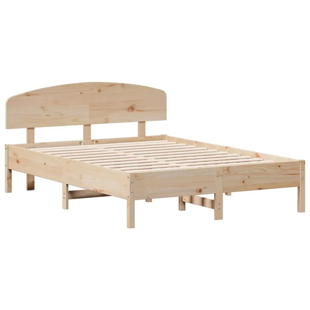 Bed Frame without Mattress 135x190 cm Solid Wood Pine Price