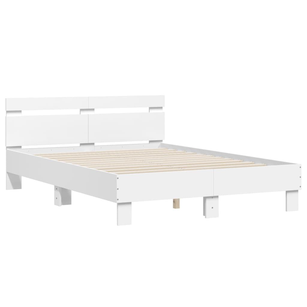 Bed Frame without Mattress White 135x190 cm Price