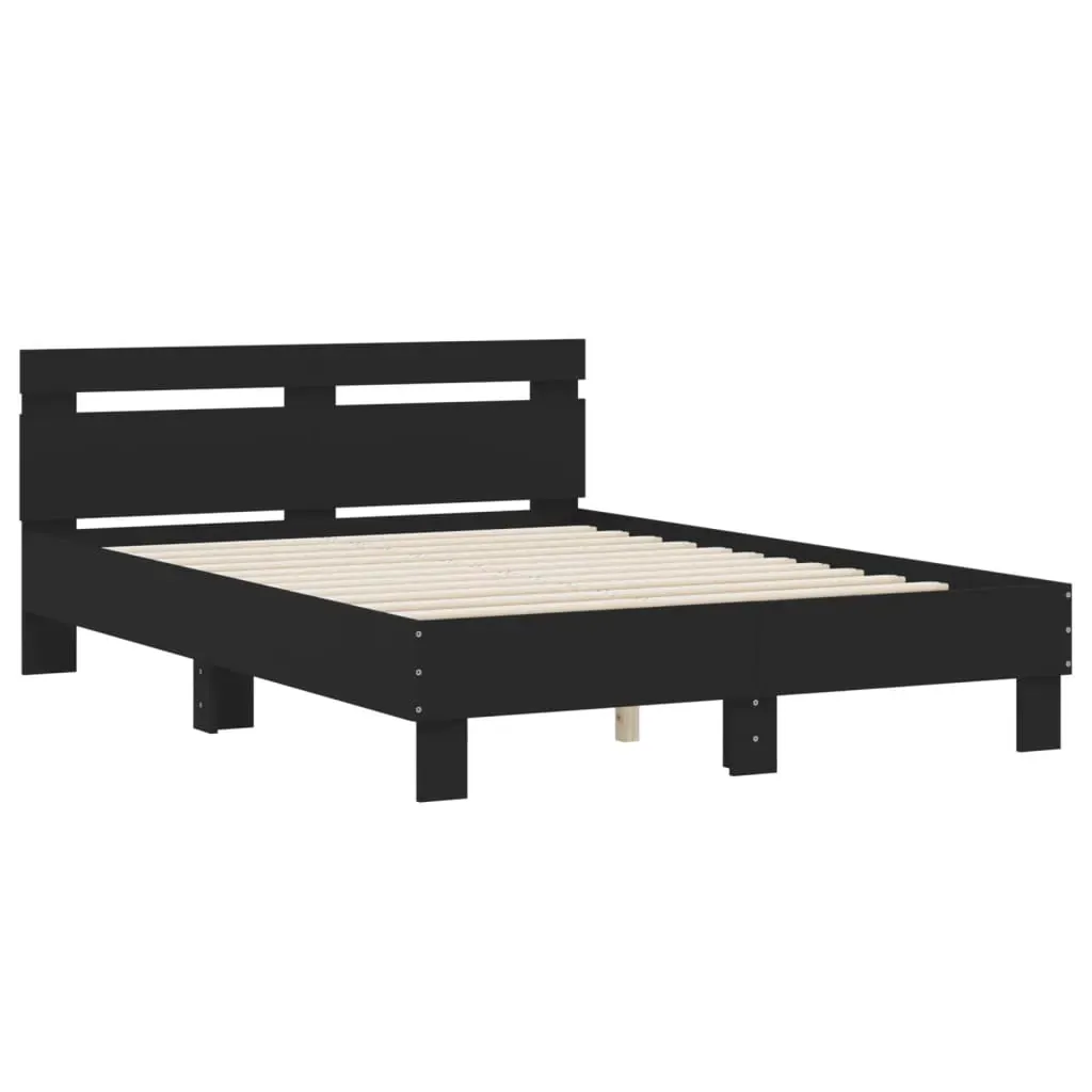 Bed Frame without Mattress Black 135x190 cm Price