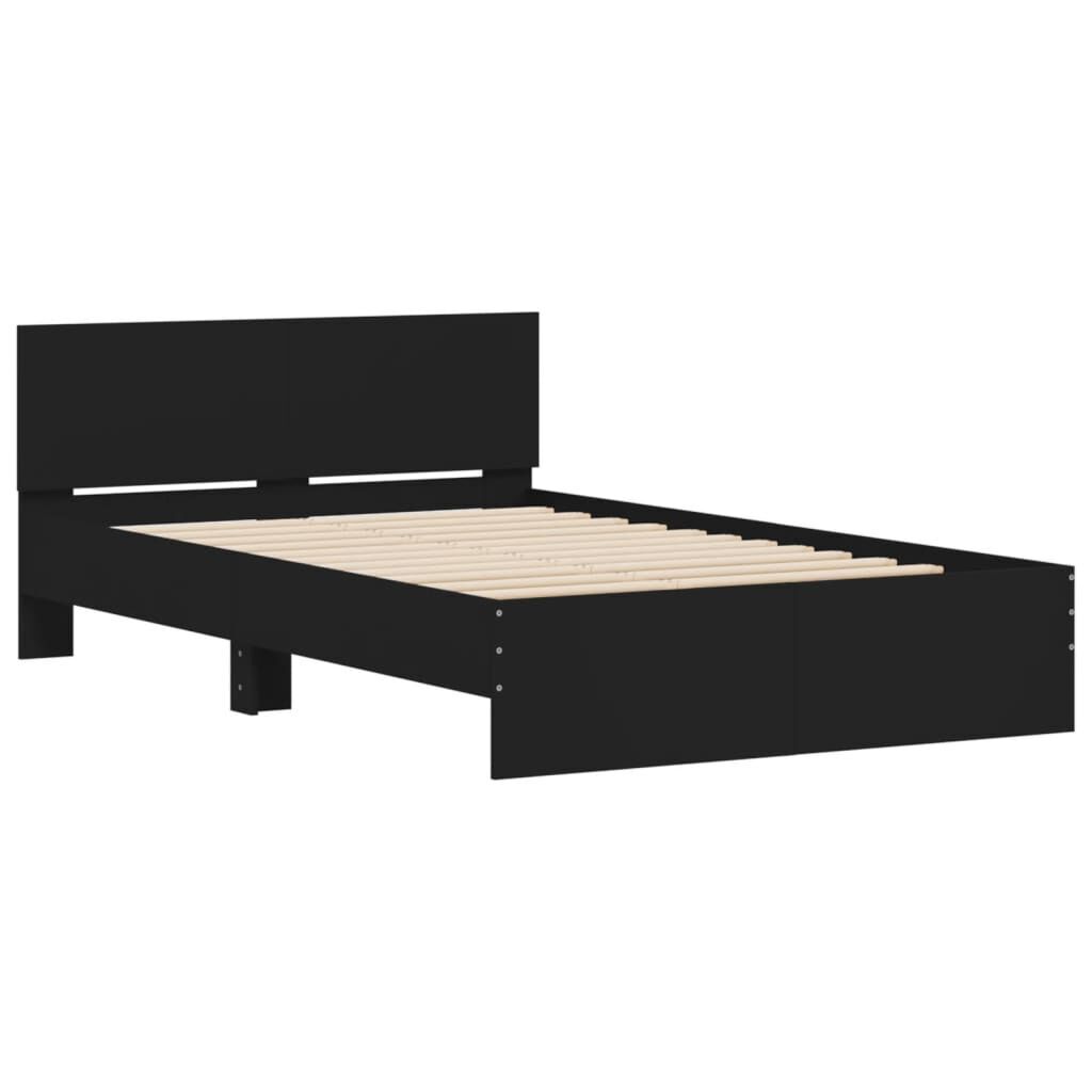 Bed Frame without Mattress Black 135x190 cm Price