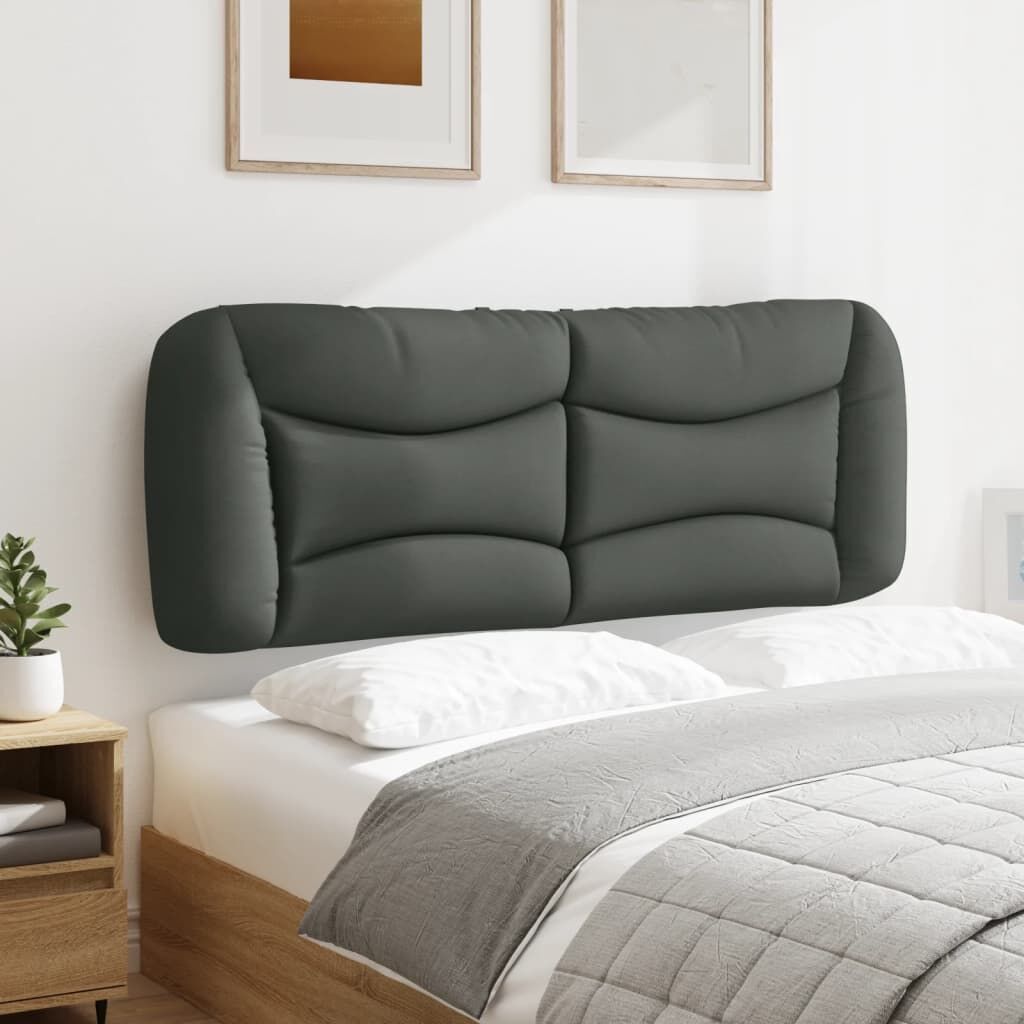 Headboard Cushion Dark Grey 137 cm Double Fabric Price