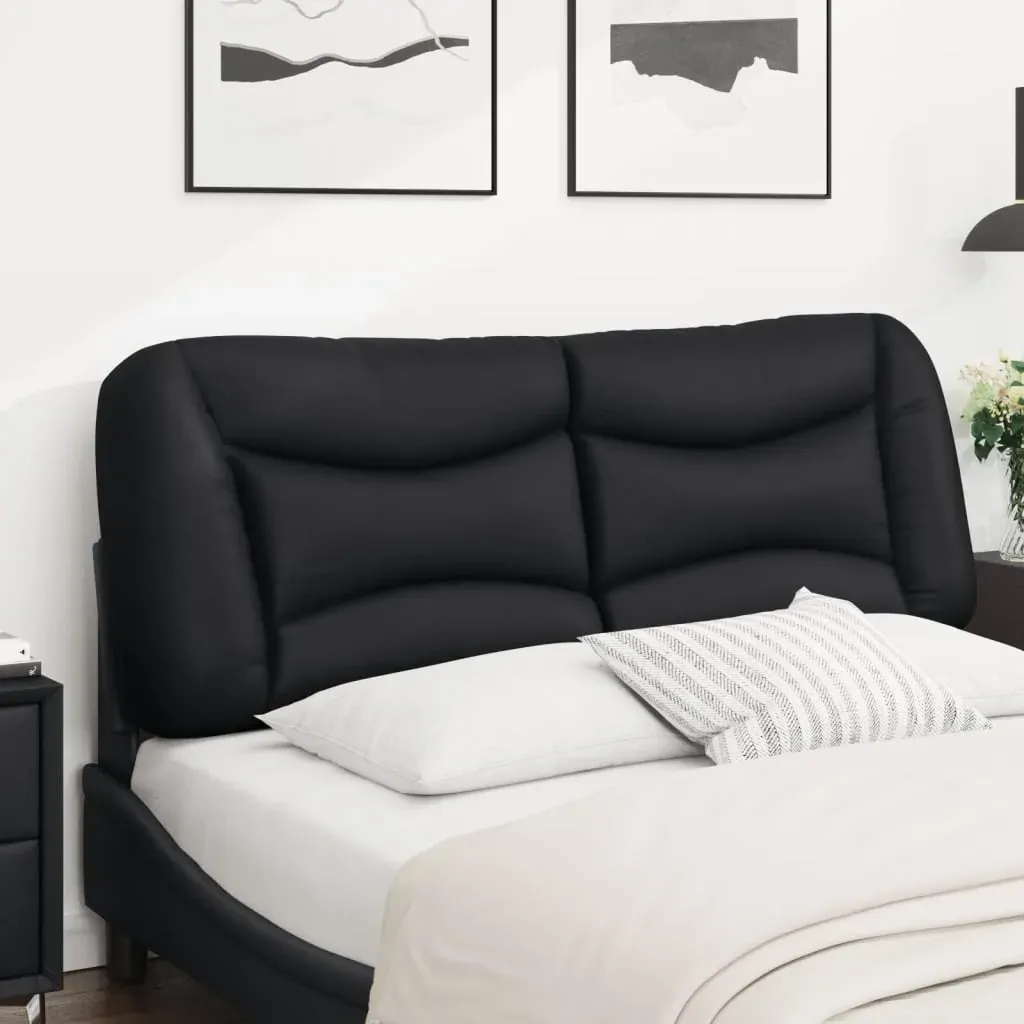 Headboard Cushion "Hvar" Black 137 cm Double Faux Leather Price