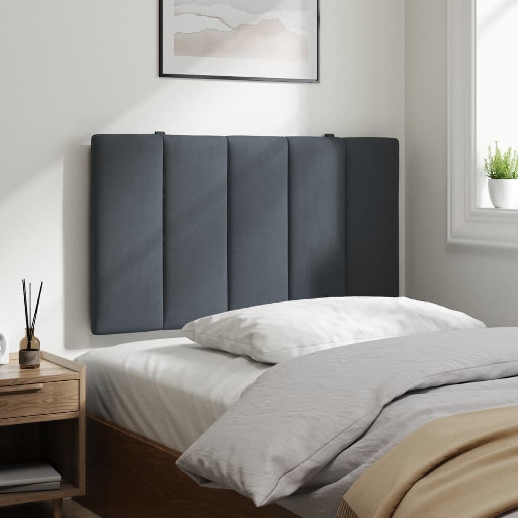 Headboard Cushion Dark Grey 90 cm Velvet Price