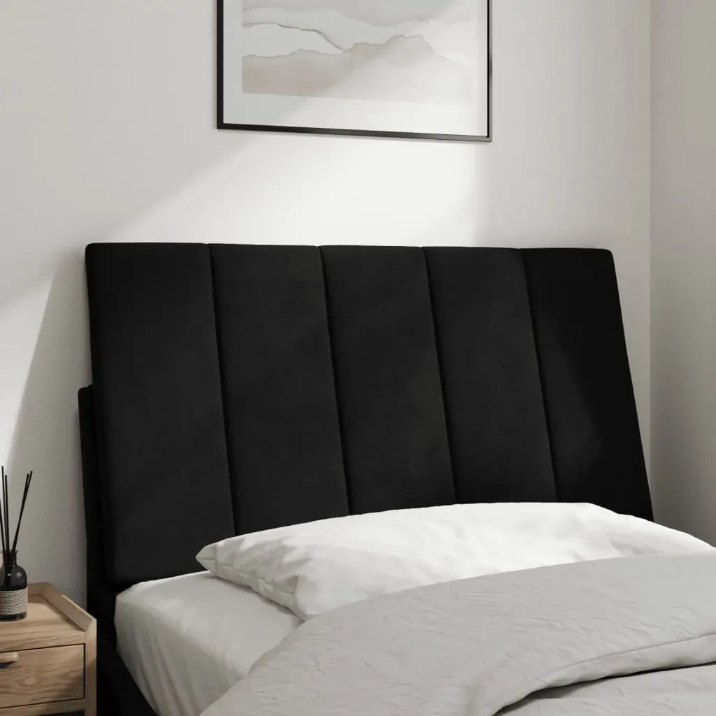 Headboard Cushion "Hanko" Black 90 cm Velvet Price
