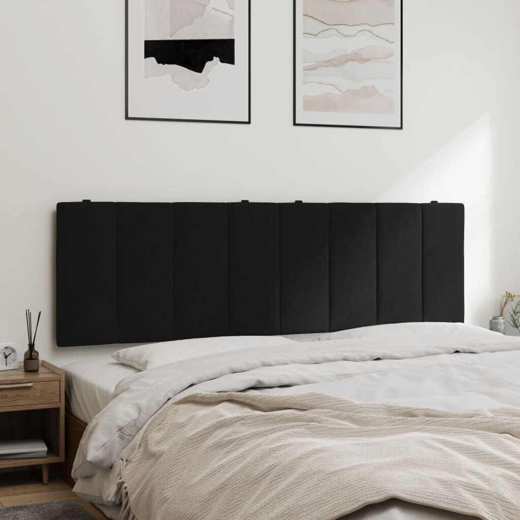 Headboard Cushion Black 153 cm Velvet Price