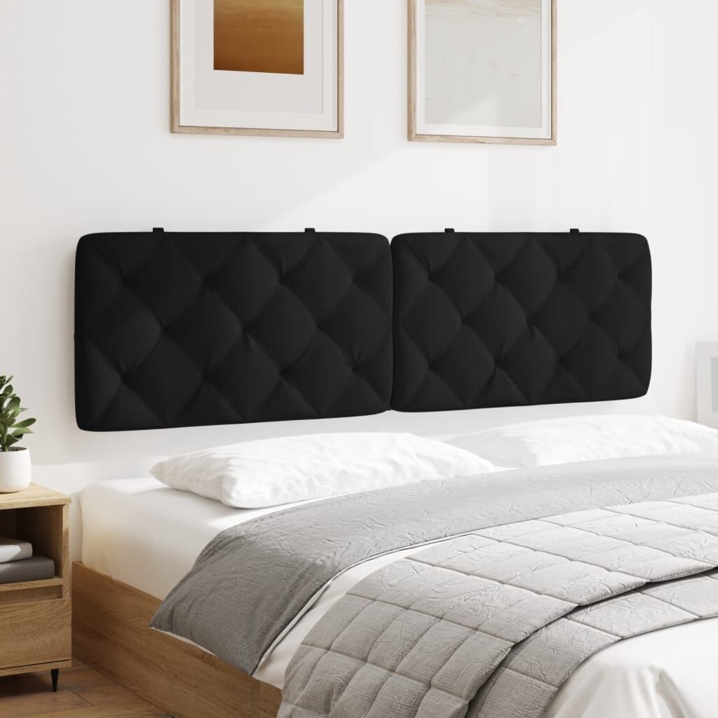 Headboard Cushion Black 180 cm Velvet Price