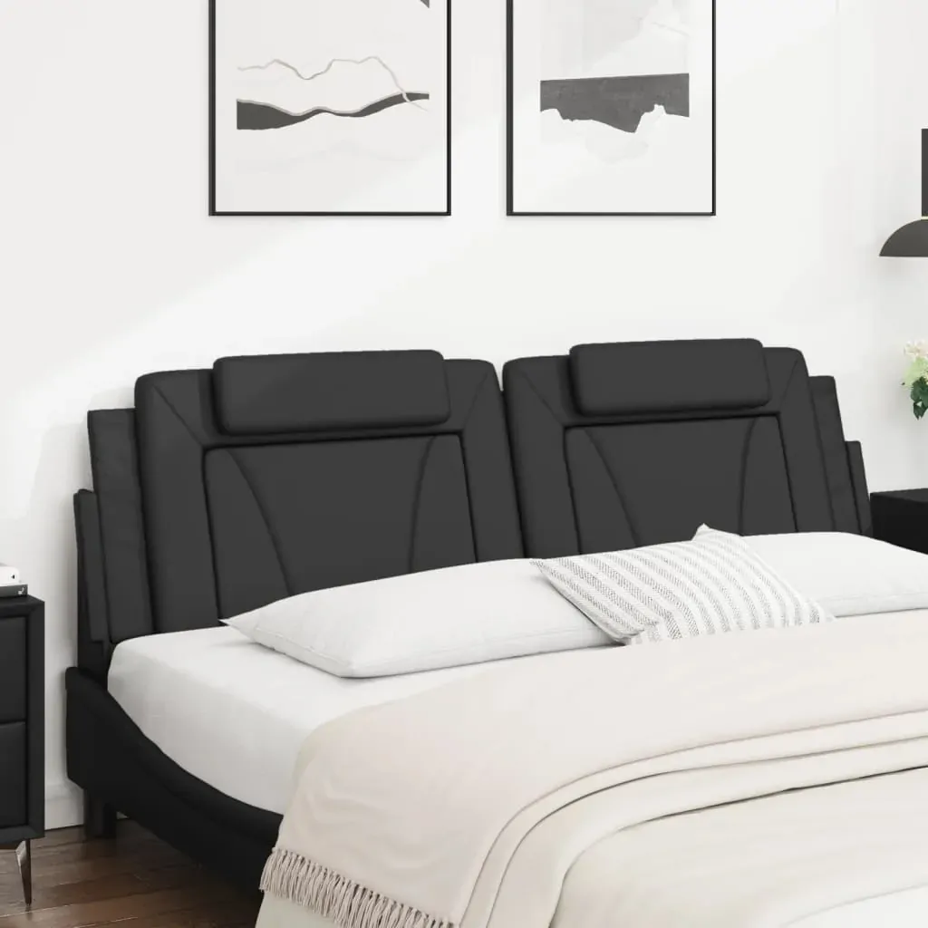 Headboard Cushion "Viana" Black 180 cm Faux Leather Price