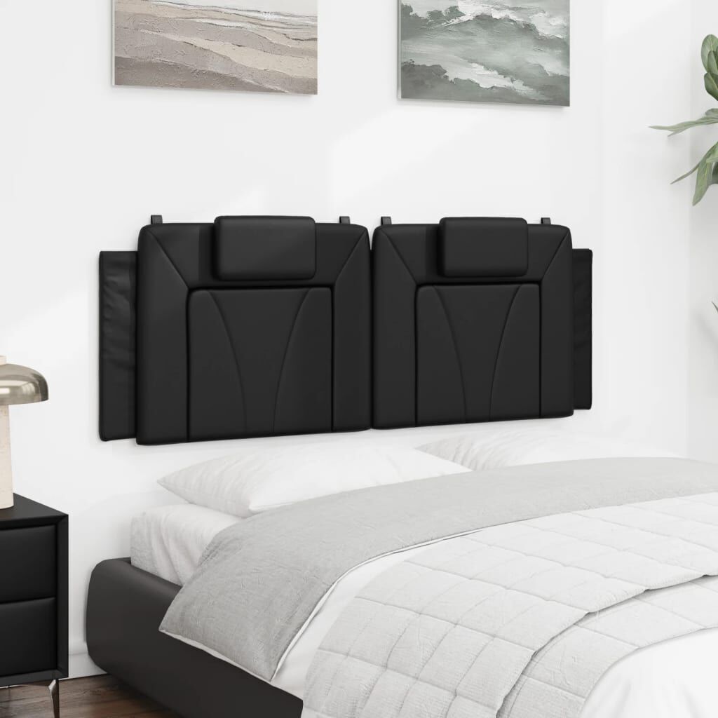 Headboard Cushion Black 153 cm Faux Leather Price