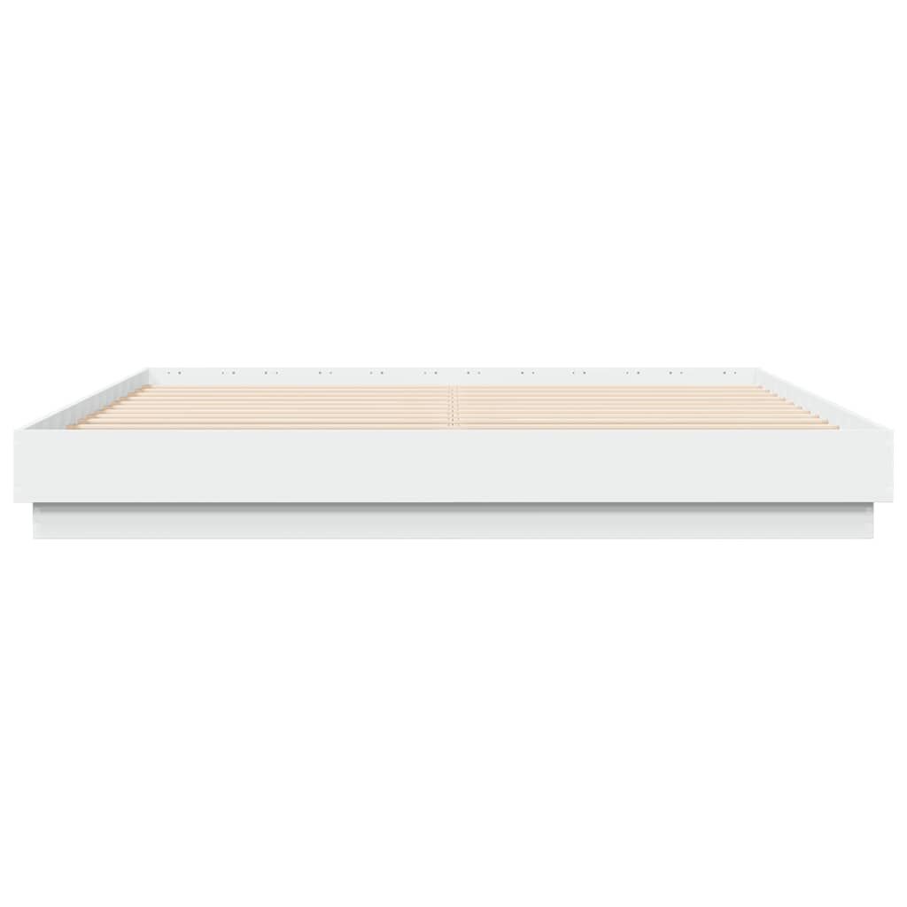 Bed Frame without Mattress White 183x203 cm King Price