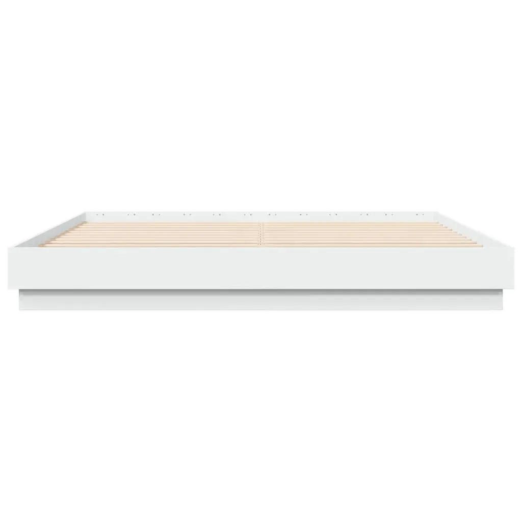 Bed Frame without Mattress White 183x203 cm King Price