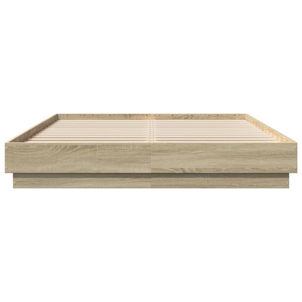 Bed Frame without Mattress Sonoma Oak 150x200 cm Price