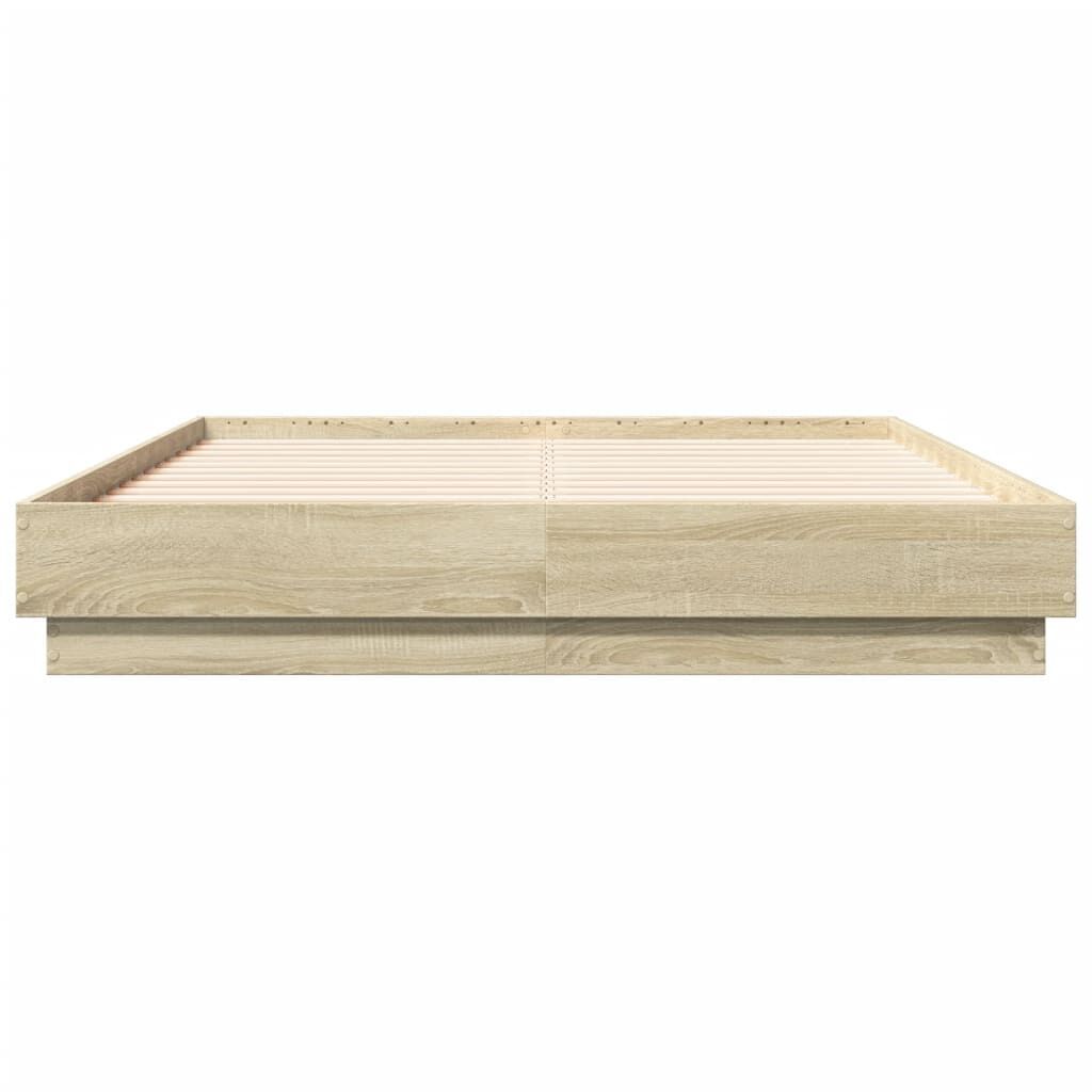 Bed Frame without Mattress Sonoma Oak 135x190 cm Price