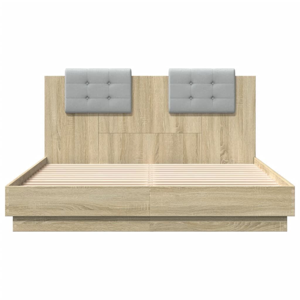 Bed Frame without Mattress Sonoma Oak 150x200 cm Price