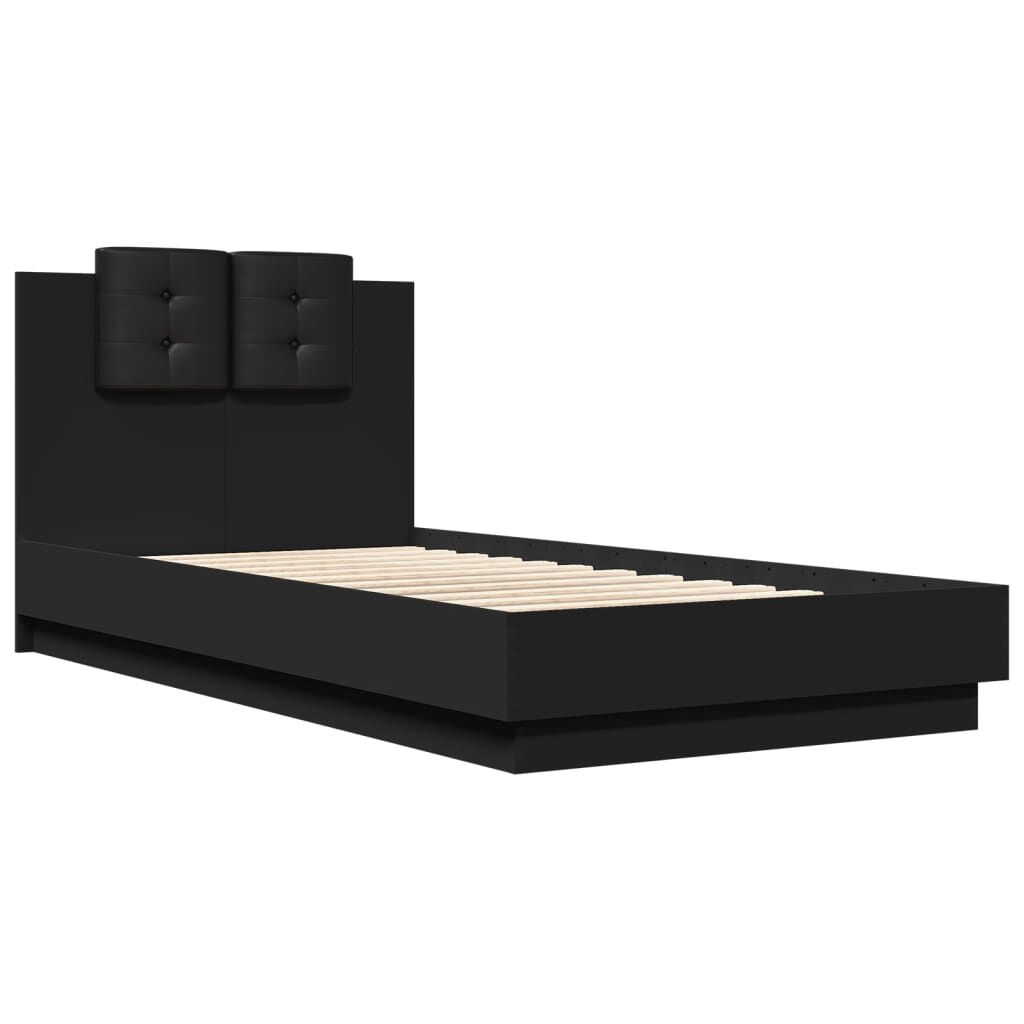 Bed Frame without Mattress Black 90x190 cm Price