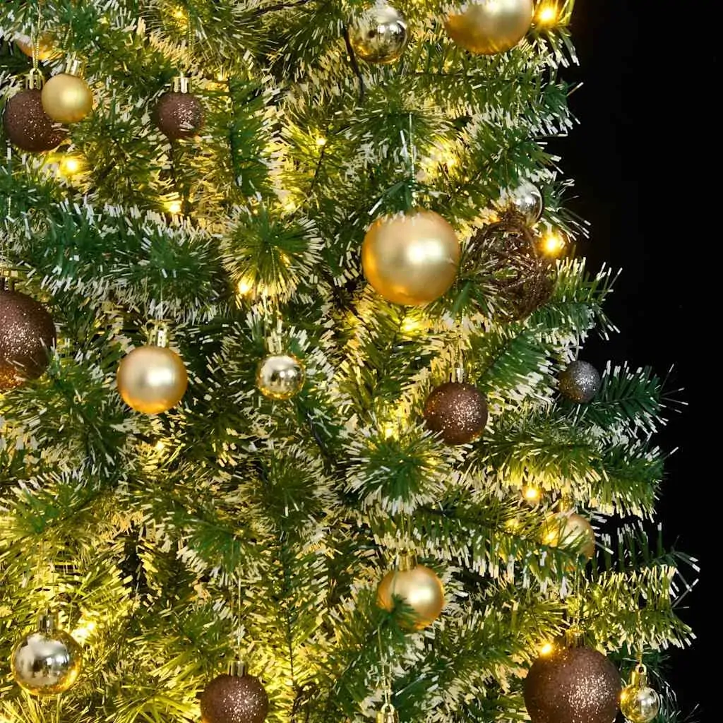 Artificial Christmas Tree with 300 LEDs&Ball Set&Flocked Snow 210 cm Price