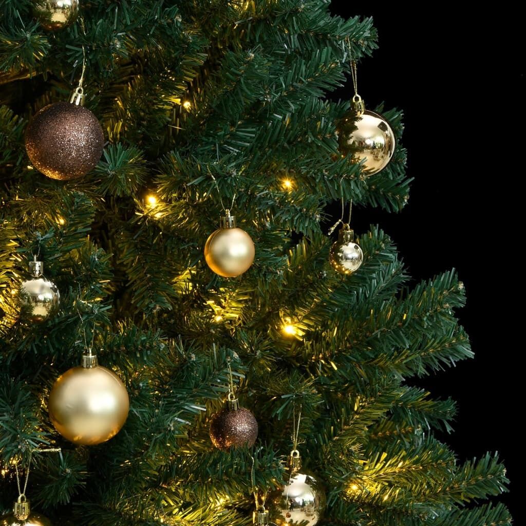 Artificial Hinged Christmas Tree with 300 LEDs & Ball Set 180 cm Price