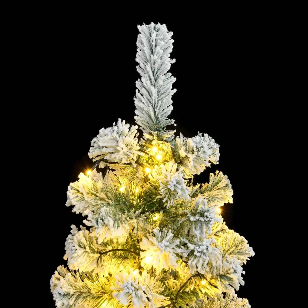 Artificial Hinged Christmas Tree 150 LEDs & Flocked Snow 120 cm Price