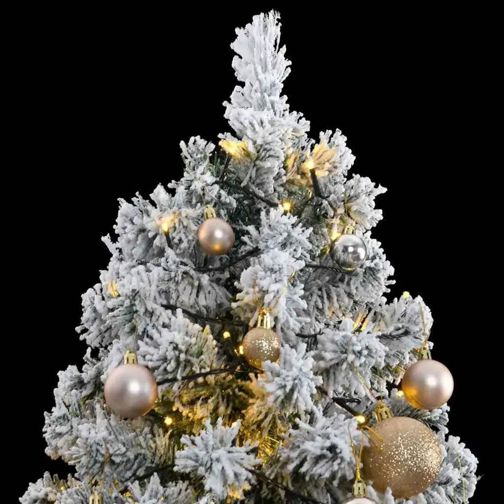 Artificial Hinged Christmas Tree with 300 LEDs & Ball Set 210 cm Price