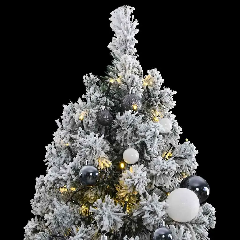 Artificial Hinged Christmas Tree with 300 LEDs & Ball Set 210 cm Price