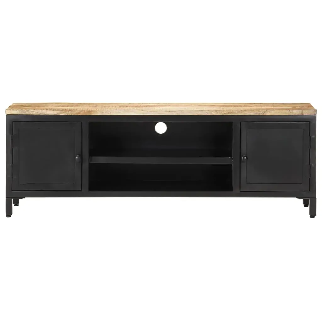 TV Cabinet 120x30x40 cm Solid Rough Mango Wood Price