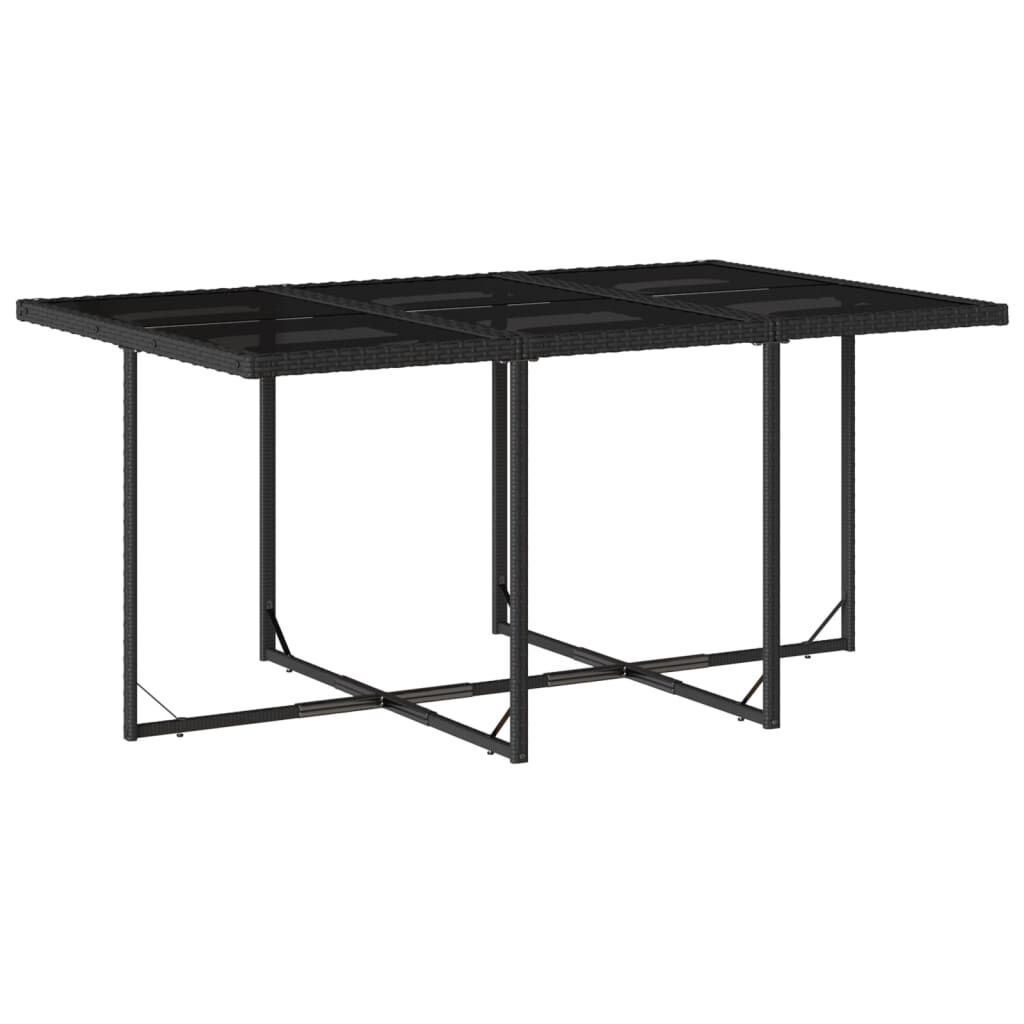 11 Piece Garden Dining Set with Cushions Black Poly Rattan Price