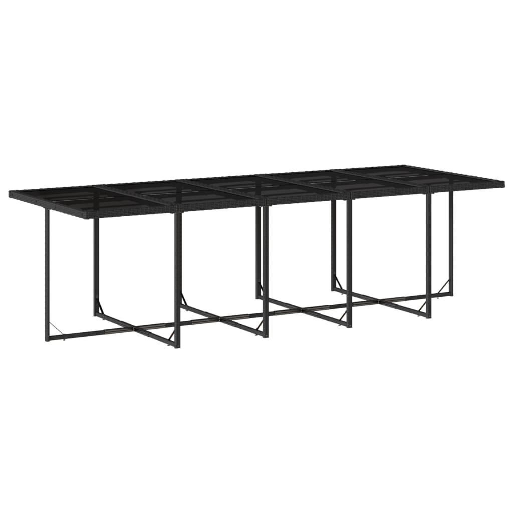 15 Piece Garden Dining Set with Cushions Black Poly Rattan Price