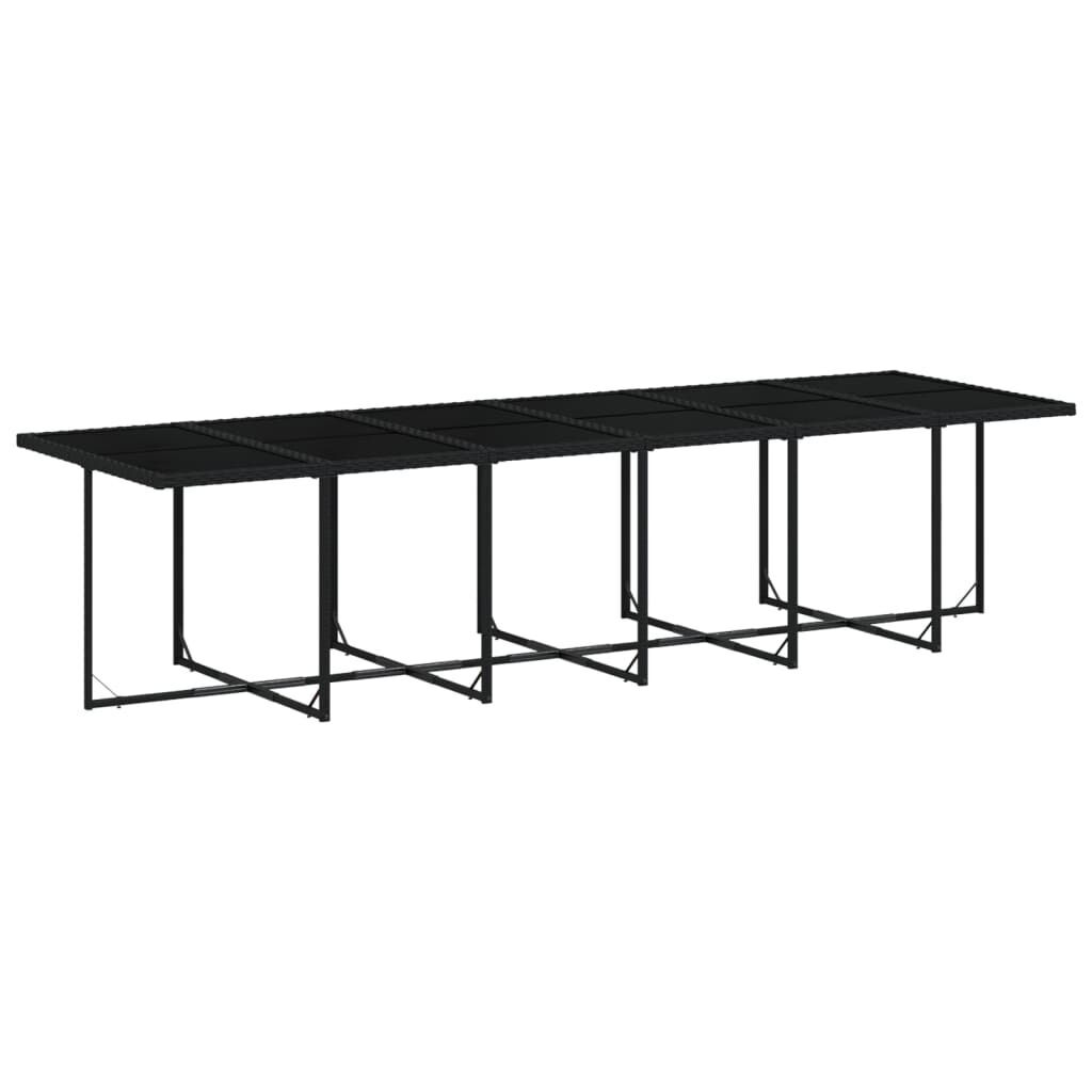 17 Piece Garden Dining Set with Cushions Black Poly Rattan Price