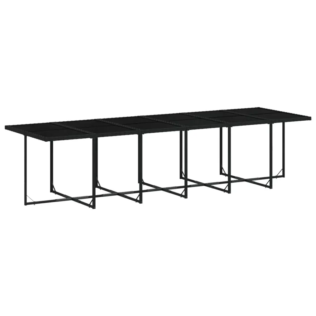 17 Piece Garden Dining Set with Cushions Black Poly Rattan Price