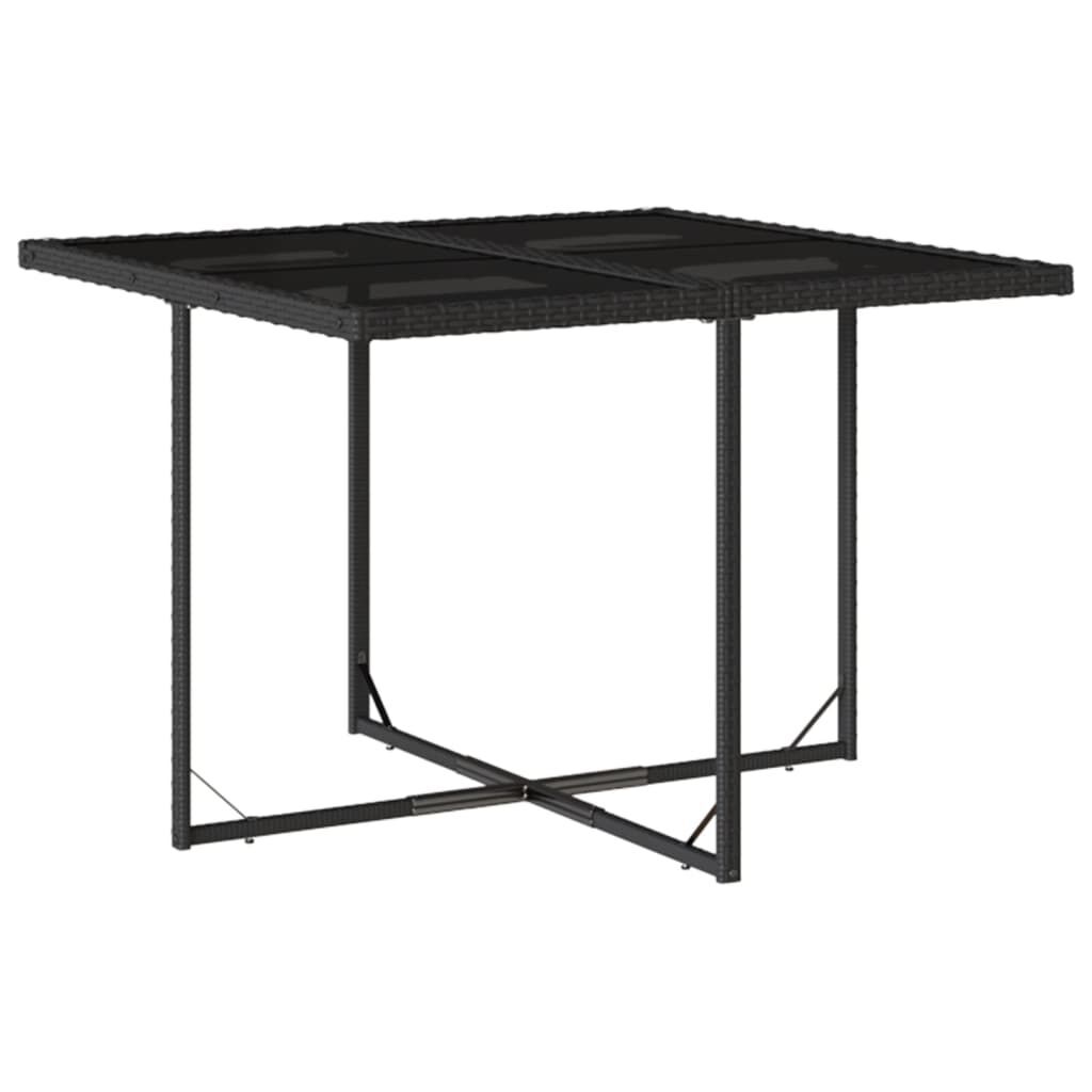 5 Piece Garden Dining Set with Cushions Black Poly Rattan Price