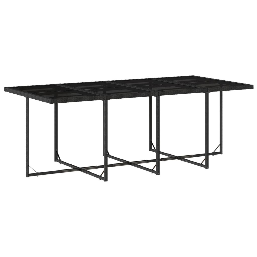 13 Piece Garden Dining Set with Cushions Black Poly Rattan Price