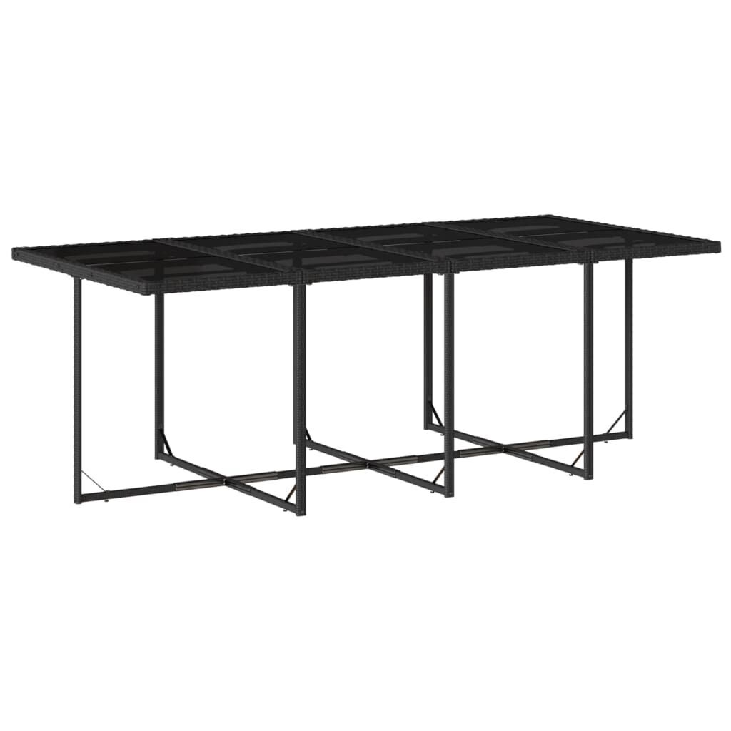 13 Piece Garden Dining Set with Cushions Black Poly Rattan Price