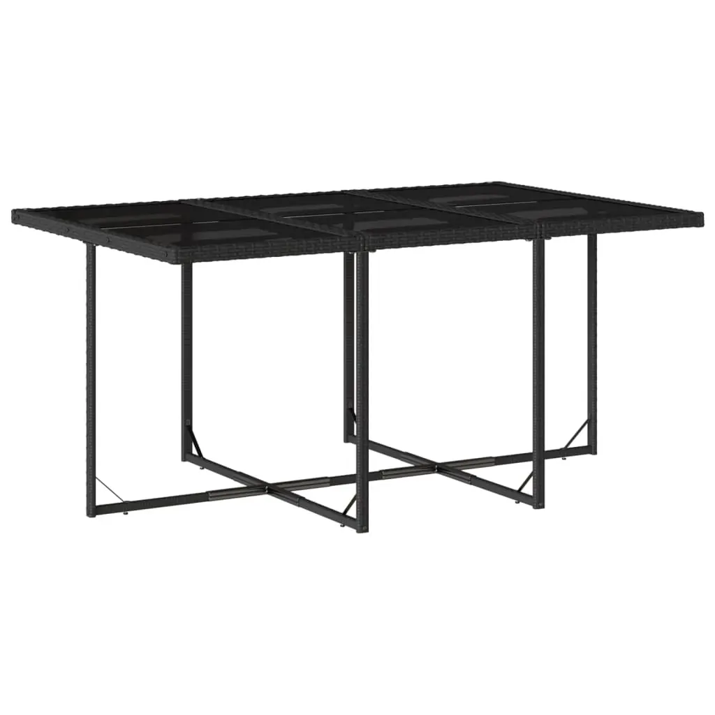 11 Piece Garden Dining Set with Cushions Black Poly Rattan Price
