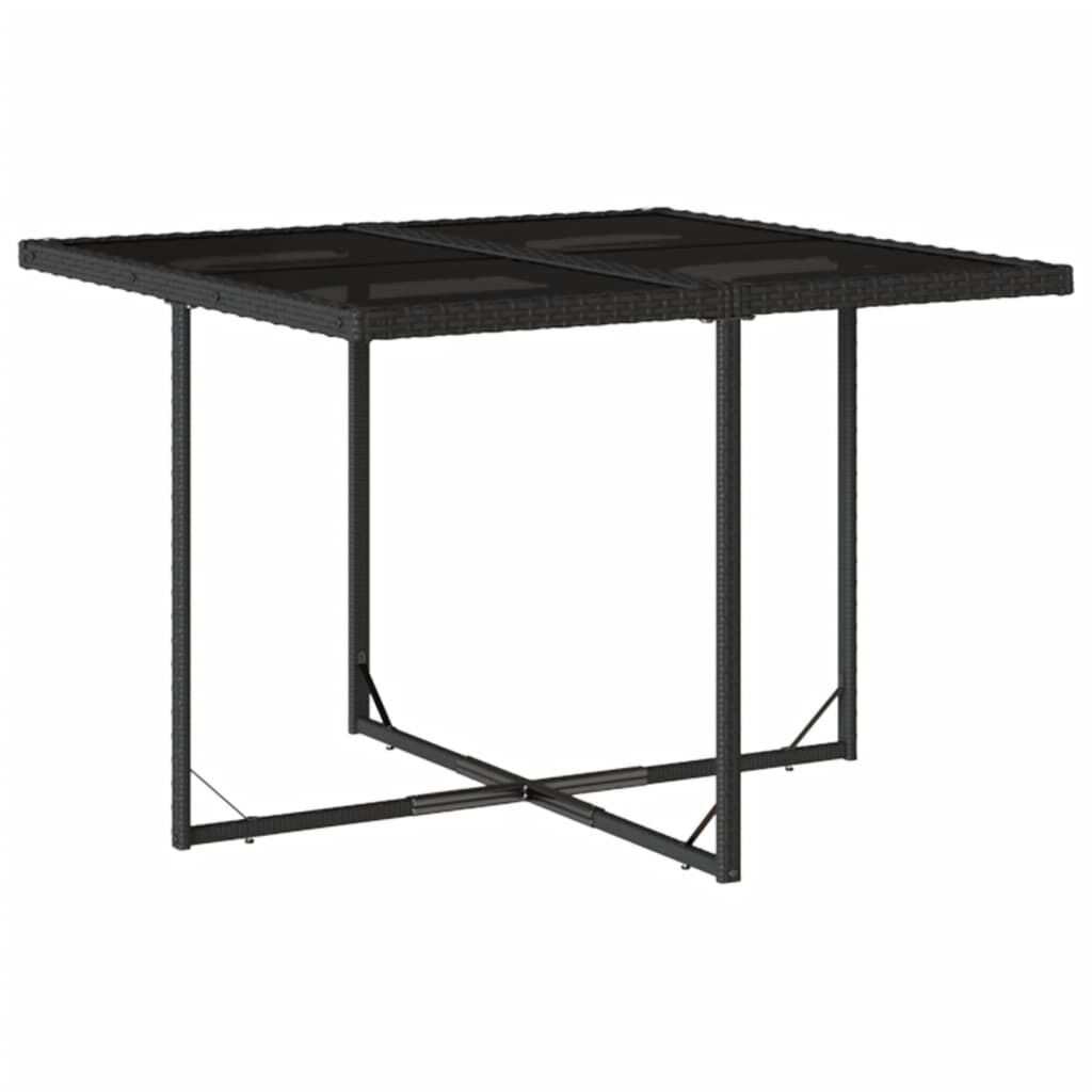 5 Piece Garden Dining Set with Cushions Black Poly Rattan Price