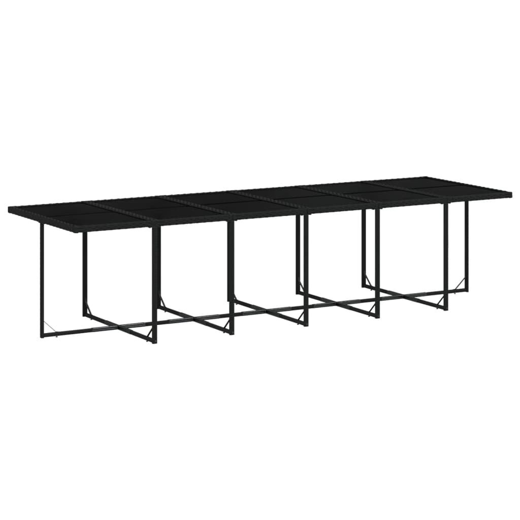 13 Piece Garden Dining Set with Cushions Black Poly Rattan Price