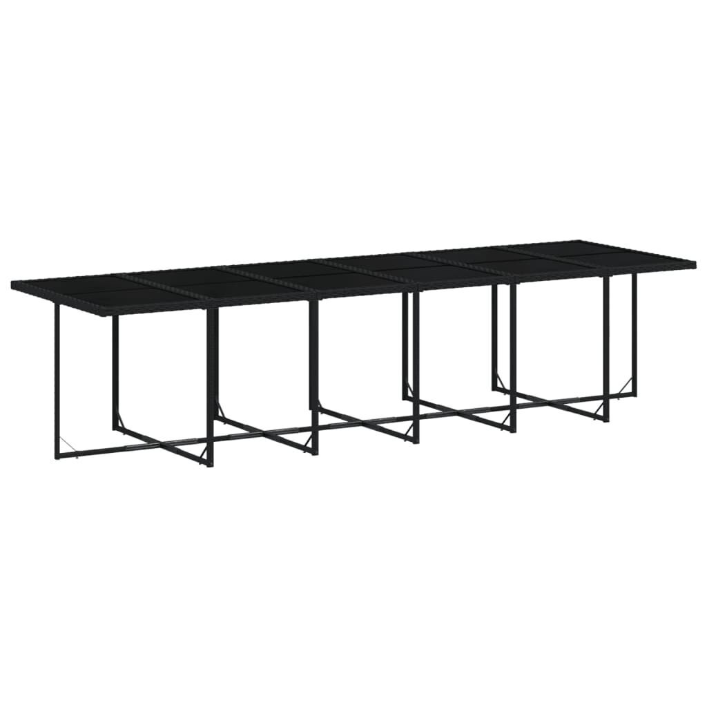 17 Piece Garden Dining Set with Cushions Black Poly Rattan Price
