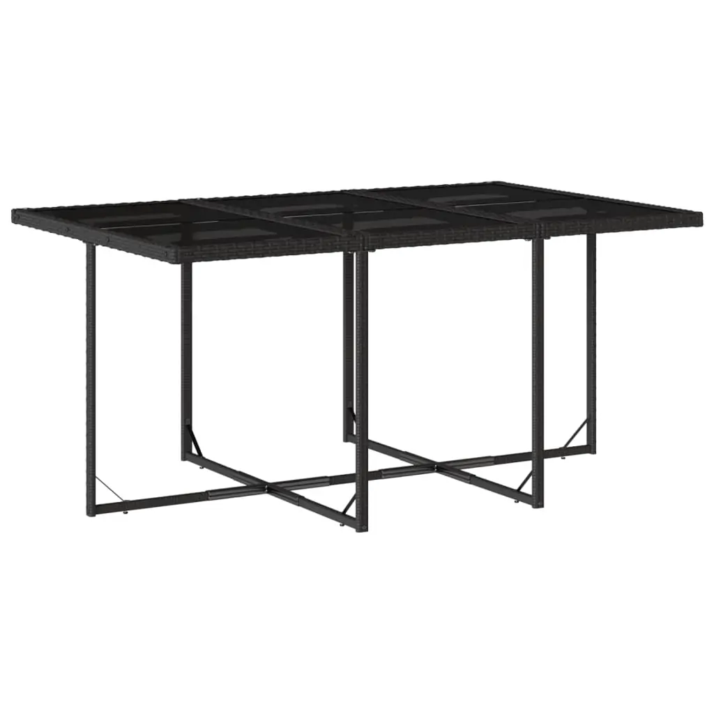 11 Piece Garden Dining Set with Cushions Black Poly Rattan Price