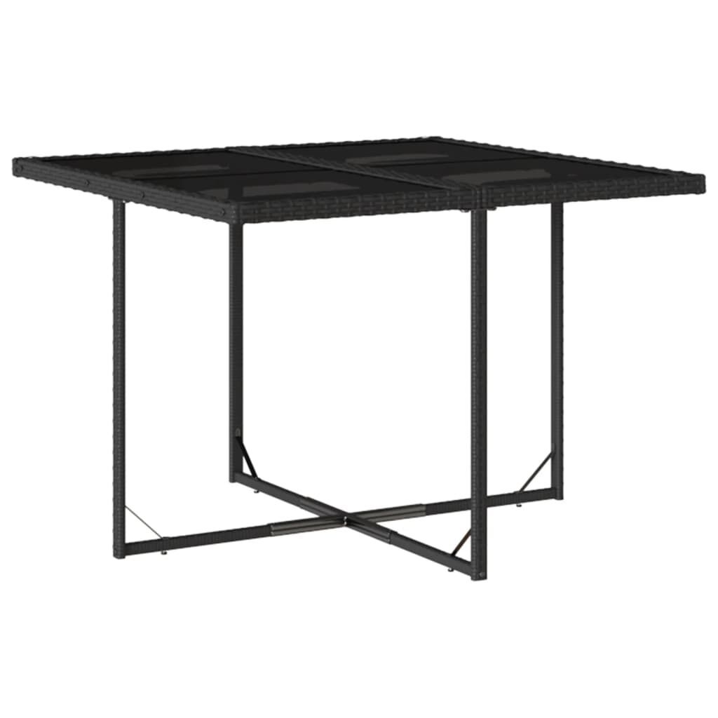 5 Piece Garden Dining Set with Cushions Black Poly Rattan Price