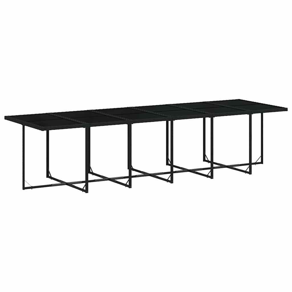 17 Piece Garden Dining Set with Cushions Black Poly Rattan Price