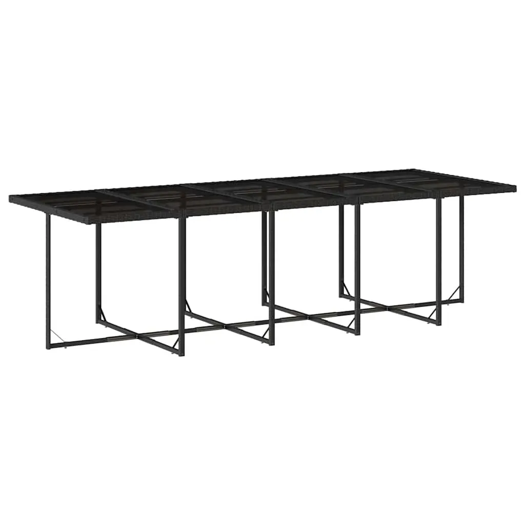 15 Piece Garden Dining Set with Cushions Black Poly Rattan Price
