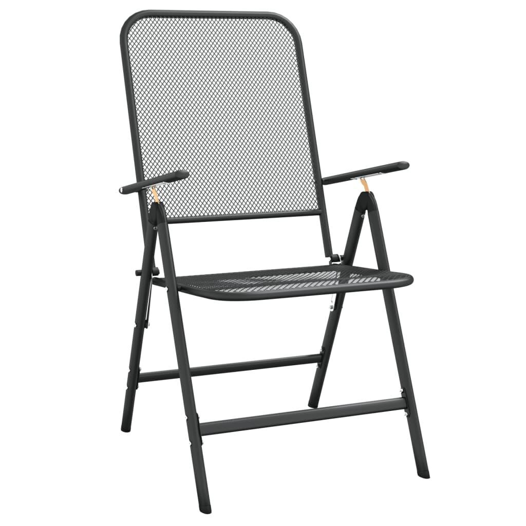 9 Piece Garden Dining Set Anthracite Metal Mesh Price