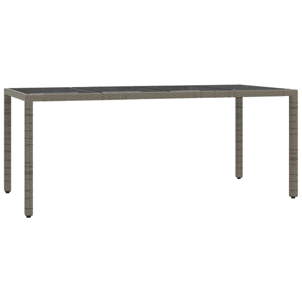 7 Piece Garden Dining Set with Cushions Grey Poly Rattan Price