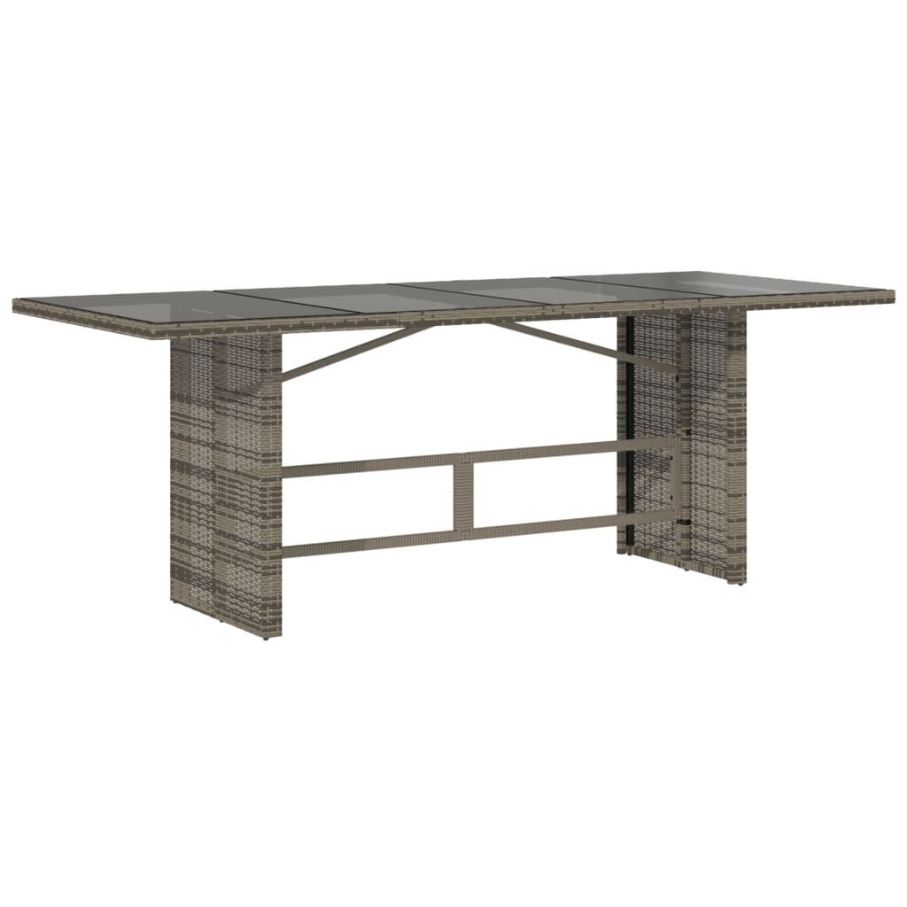 9 Piece Garden Dining Set with Cushions Grey Poly Rattan Price