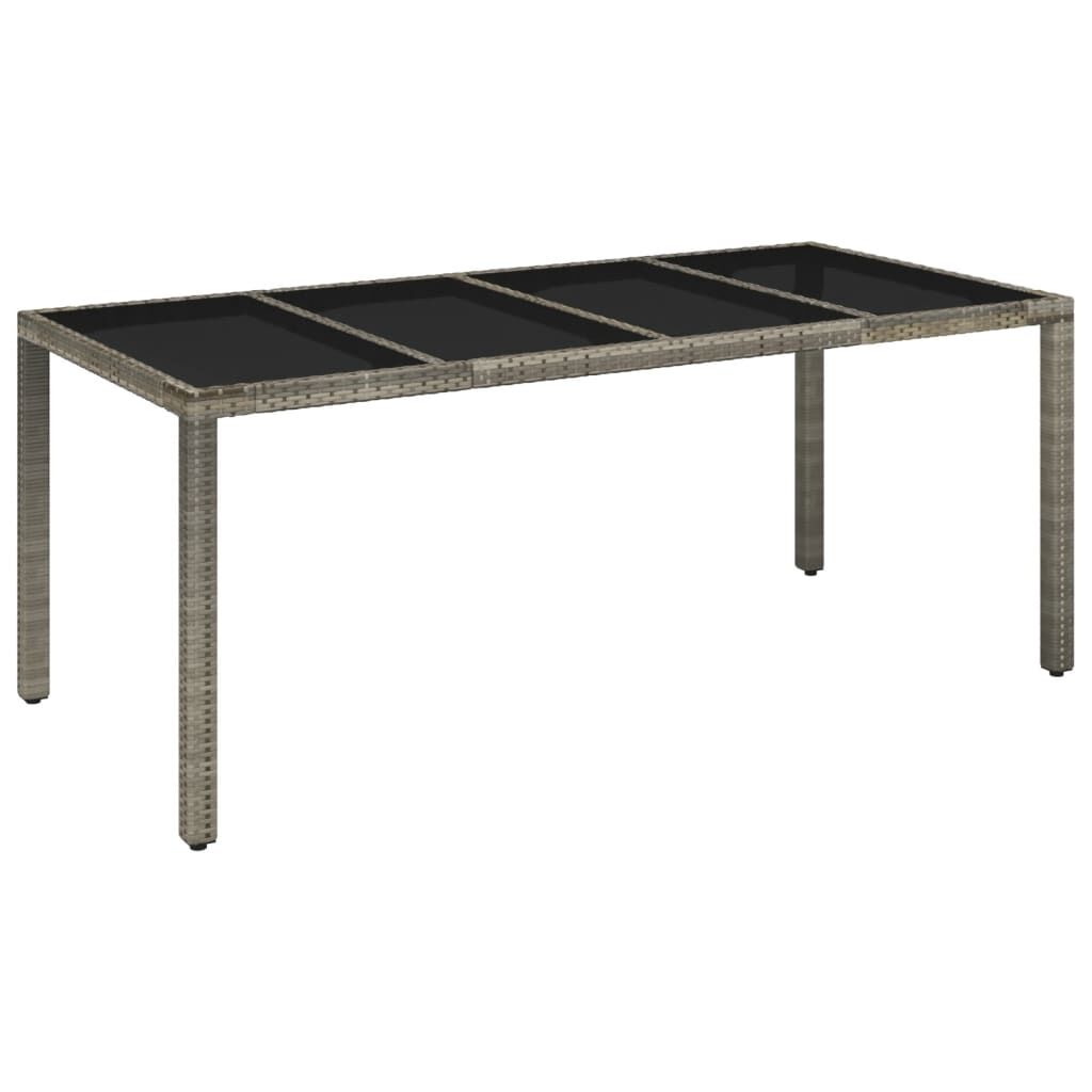 9 Piece Garden Dining Set with Cushions Grey Poly Rattan Price