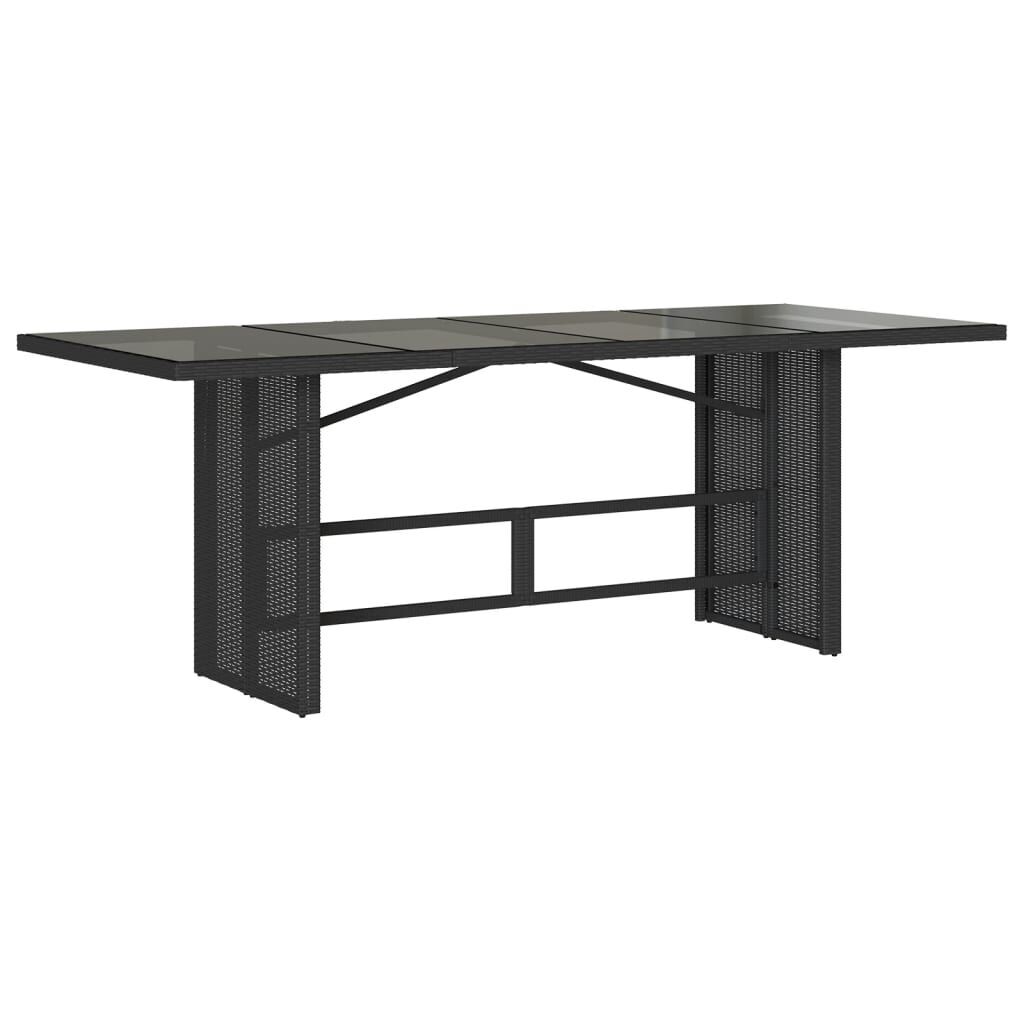 9 Piece Garden Dining Set with Cushions Black Poly Rattan Price